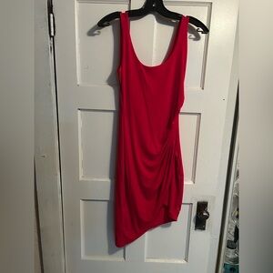 VENUS Vibrant Red Asymmetrical Dress